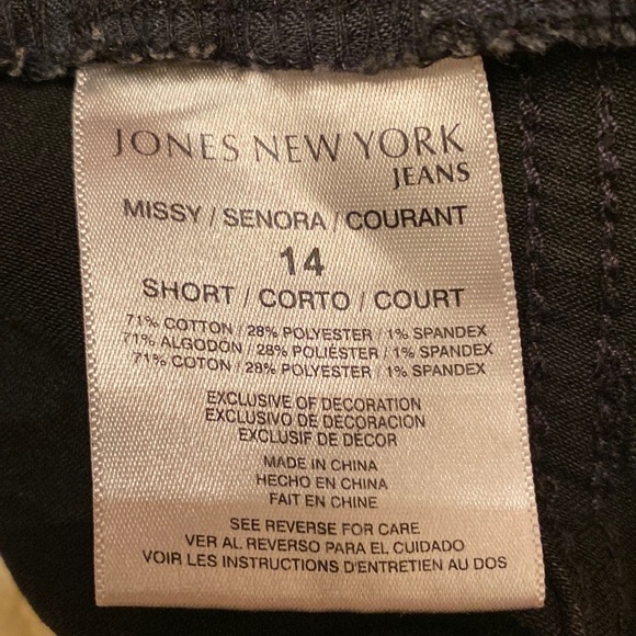 Jones New York Faded Black Jeans Sz 14 Lexington - Picture 5 of 9